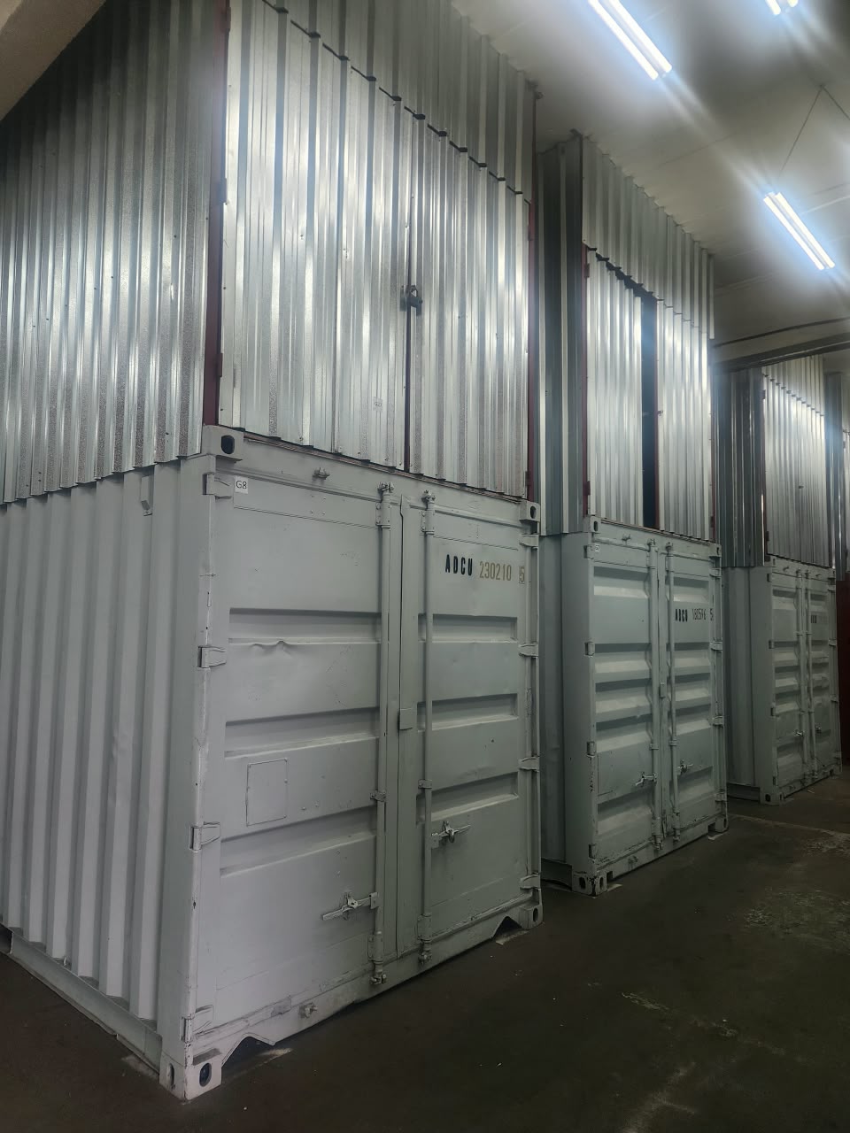 White container-style self storage units in cape town at store fast’s elsies river facility.
